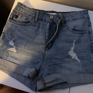 Ripped Jean Shorts